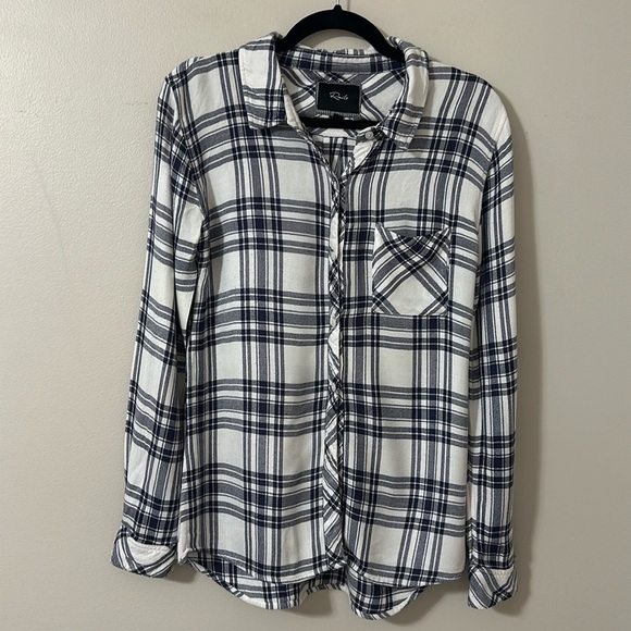 Rails Womens Hunter Navy & White Plaid
Button Down Shirt Medium Coastal Cowgirl - Picture 2 of 7